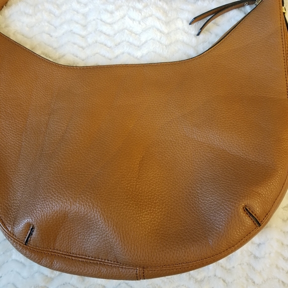 Lp Blue Brown Shoulder Bag with zipper closure. - Picture 8 of 16